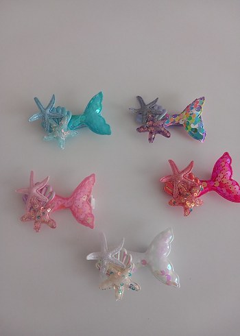 Renkli Payetli Deniz Kızı Saç Tokaları - Görsel 3