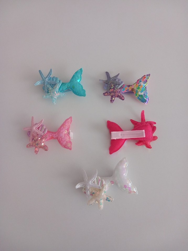 Renkli Payetli Deniz Kızı Saç Tokaları - Görsel 4