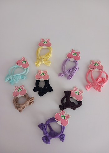 Renkli Lastikli Çocuk Saç Tokaları - Görsel 2