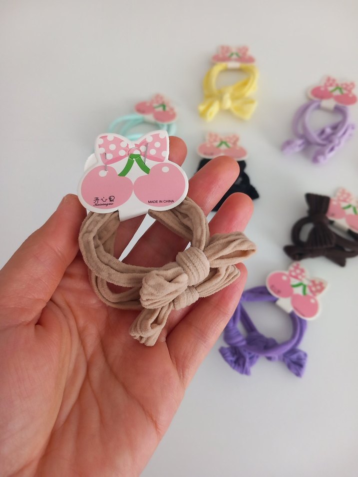 Renkli Lastikli Çocuk Saç Tokaları - Görsel 3