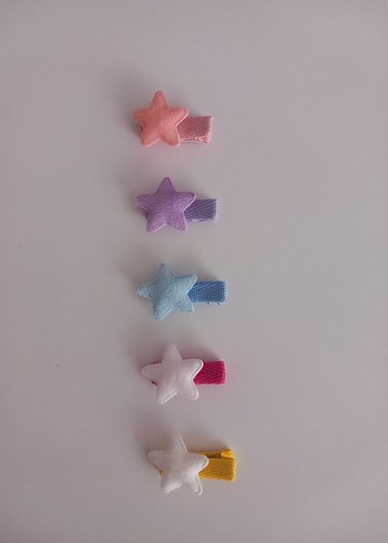 Renkli Nakışlı Yıldızlı Çocuk Toka Seti - Görsel 3