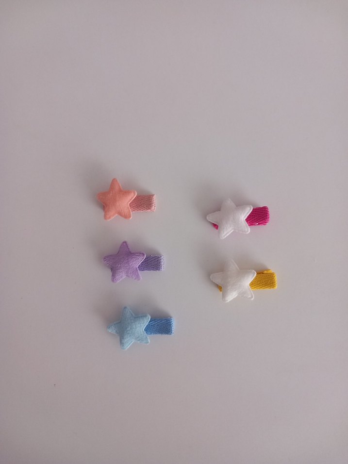 Renkli Nakışlı Yıldızlı Çocuk Toka Seti - Görsel 2