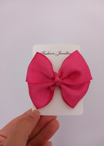 Pembe Fiyonk Detaylı Saç Tokası - Görsel 3