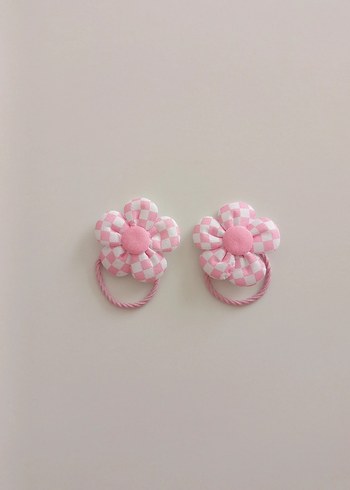 Renkli Çiçek Desenli Elastik Saç Tokaları - Görsel 6