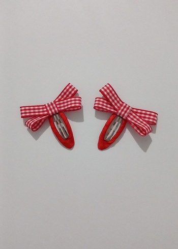 Ekose Fiyonk Saç Tokası - Görsel 5