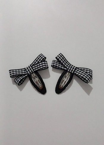 Ekose Fiyonk Saç Tokası - Görsel 4