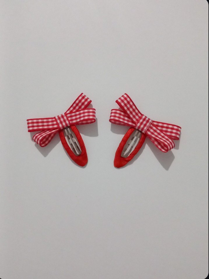 Ekose Fiyonk Saç Tokası - Görsel 5