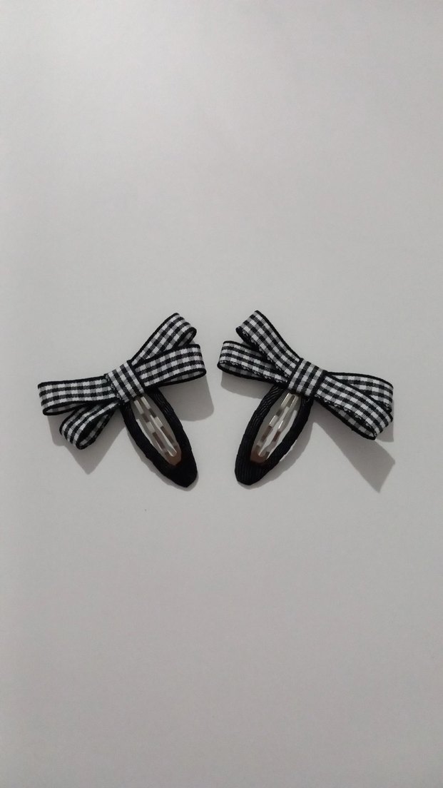 Ekose Fiyonk Saç Tokası - Görsel 4