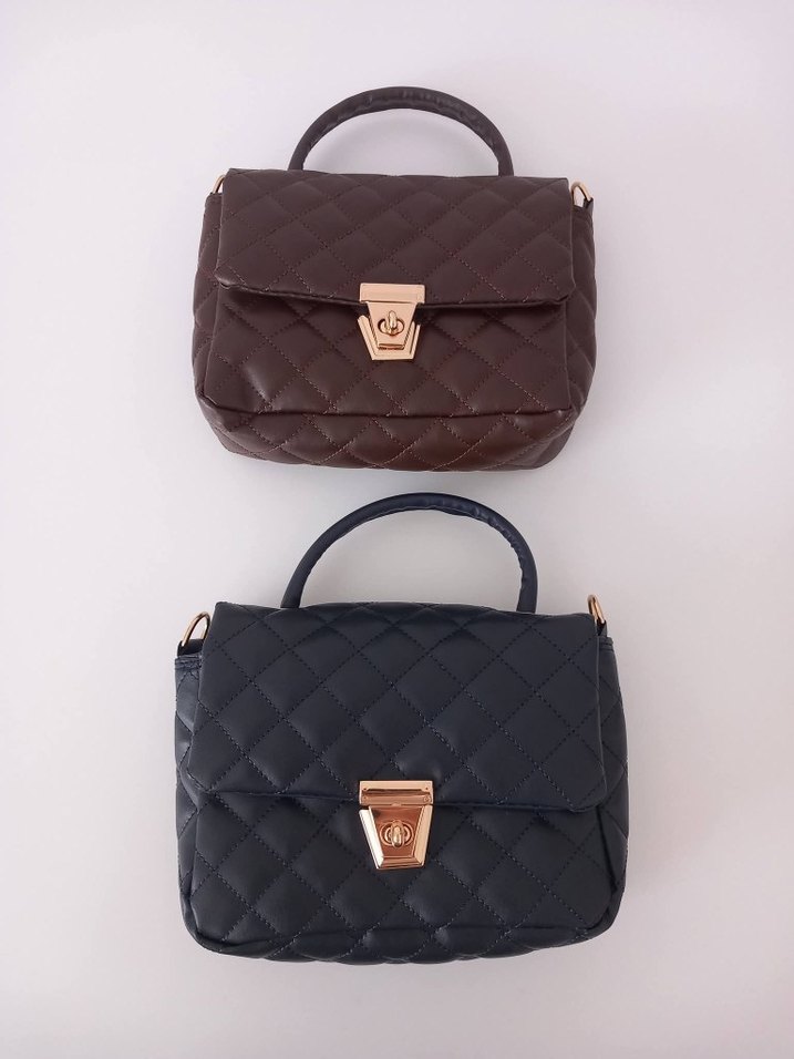 Klasik Dikişli Deri Kadın Çanta - Görsel 2