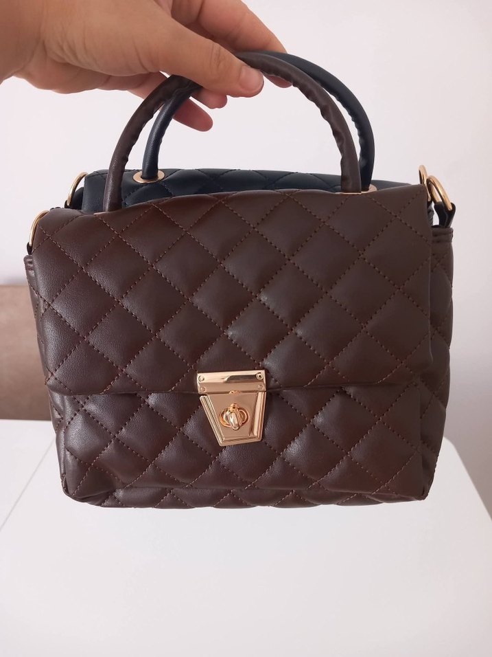 Klasik Dikişli Deri Kadın Çanta - Görsel 3