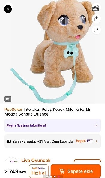  Beden Renk Oyuncak köpek milo