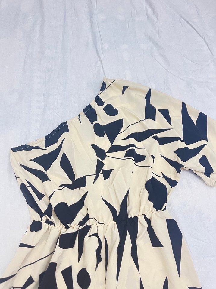 Kadın Baskılı Straplez Kısa Tulum - Görsel 2