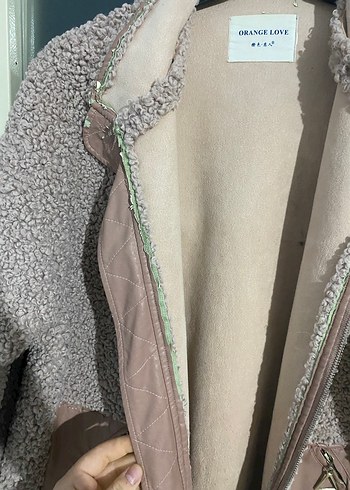 Bej Peluş Kadın Midi Ceket - Görsel 4