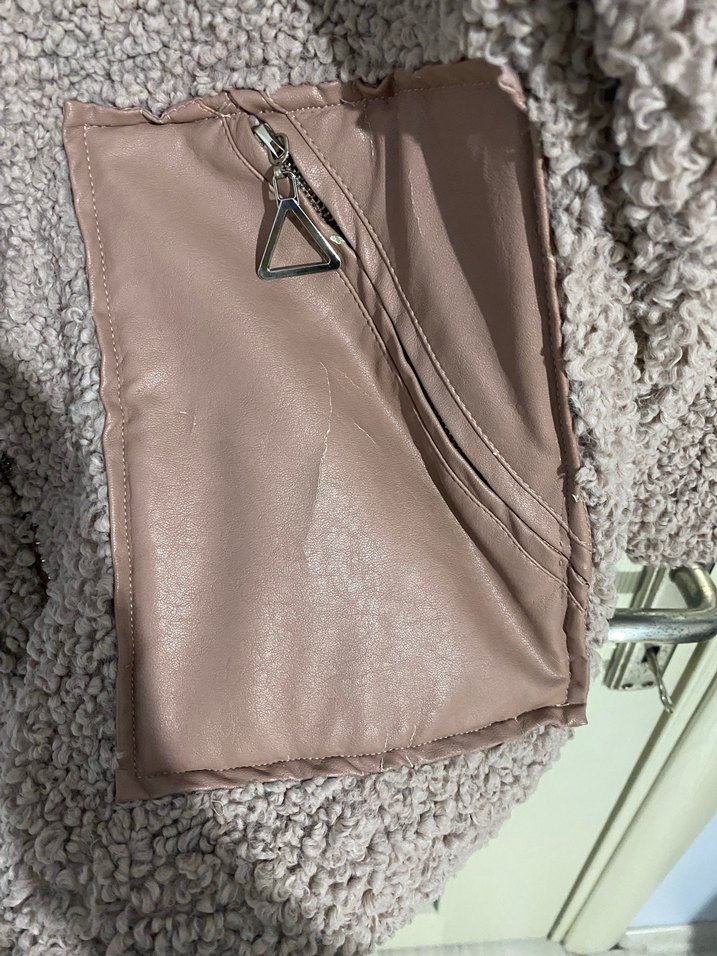 Bej Peluş Kadın Midi Ceket - Görsel 3