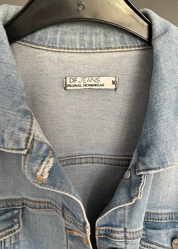 Düğmeli Mavi Kadın Denim Ceket - Görsel 3