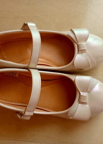 Bej Tokalı Kız Çocuk Babet Ayakkabı - Görsel 2