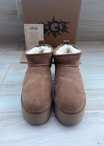 UGG Ultra Mini Platform  Süet Bej - Görsel 2