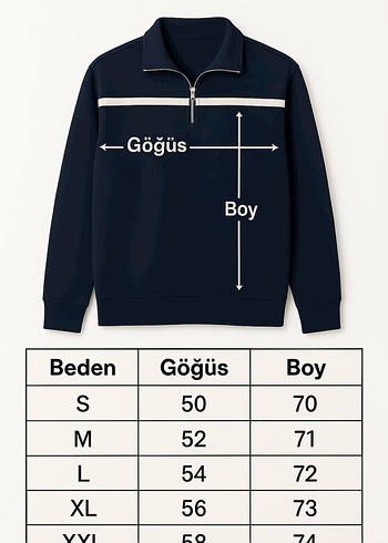 Yarım Fermuar Sweatshirt - Görsel 3