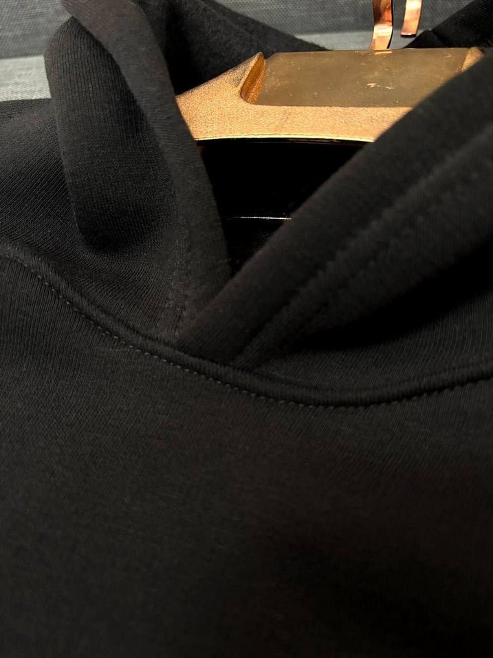 Siyah Kapüşonlu Unisex Sweatshirt - Görsel 3