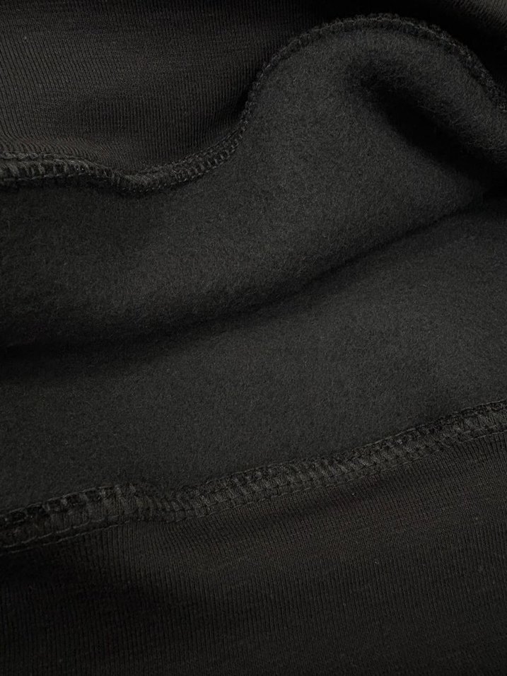 Siyah Kapüşonlu Unisex Sweatshirt - Görsel 4