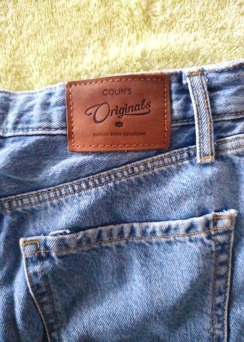 Kadın Gri Kot Mini Şort - Görsel 3