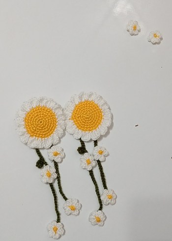 Dantel Çiçek Detaylı Bohem şelale saç tokası el örgüsü - Görsel 3