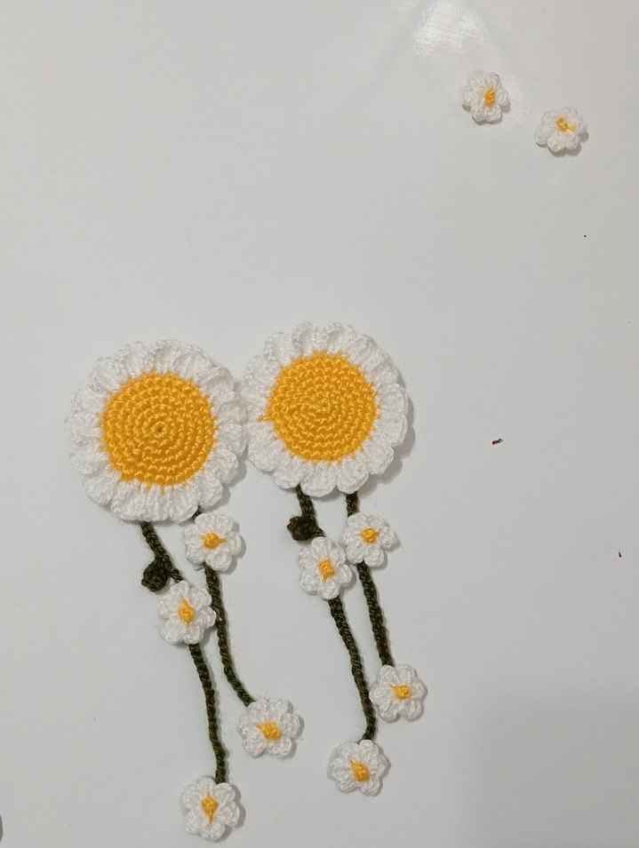 Dantel Çiçek Detaylı Bohem şelale saç tokası el örgüsü - Görsel 3