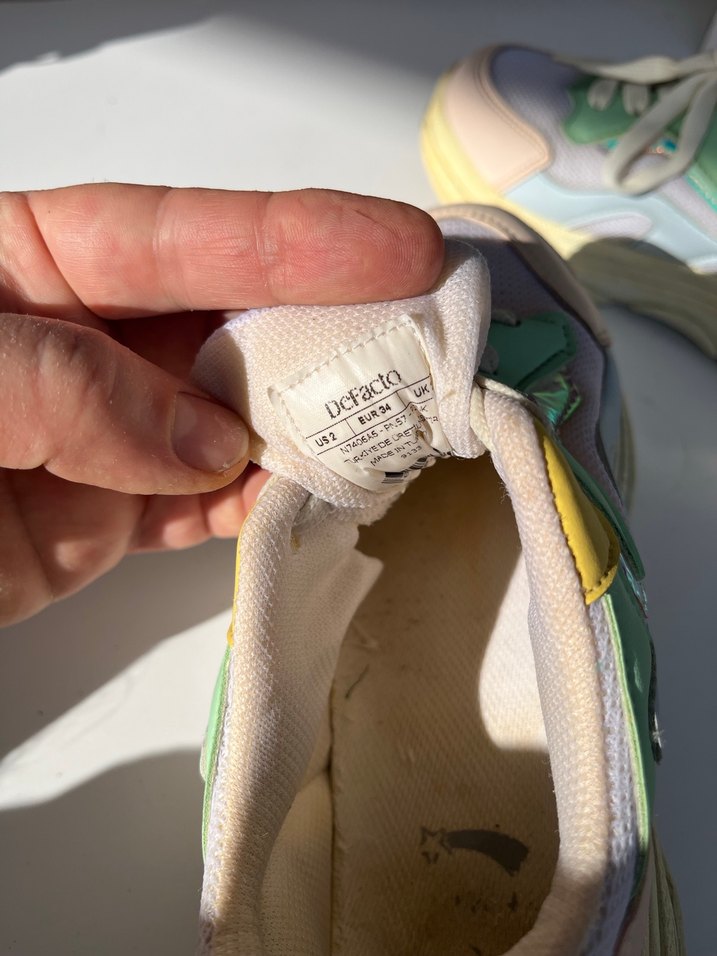 Bağcıklı Pastel Renkli Kız Çocuk Spor Ayakkabı - Görsel 4