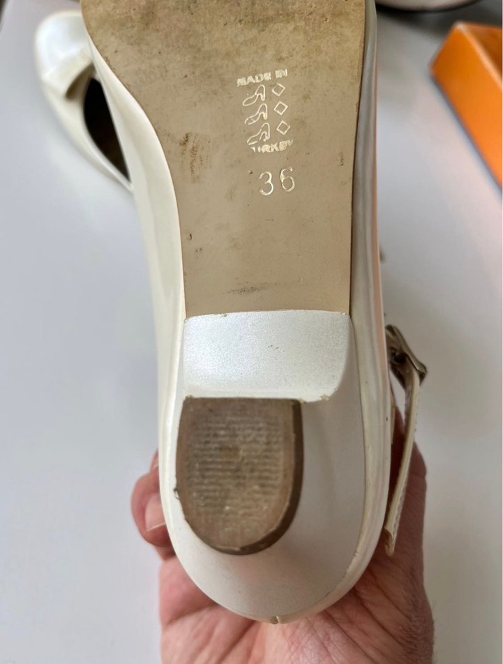 Kız Çocuk Beyaz Fiyonk Detaylı Babet - Görsel 4