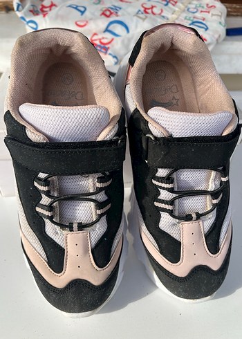 Kız Çocuk Siyah Pembe Beyaz Spor Ayakkabı Defacto - Görsel 2