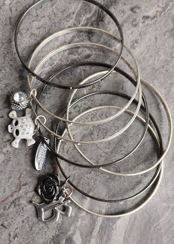 Gri Tokalı Kadın Bileklik Seti - Görsel 2