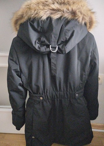 Siyah Kürklü Kadın Kışlık Mont - Görsel 7