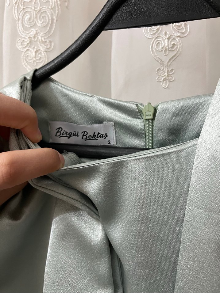 Yeşil Uzun Kadın Elbise - Görsel 2