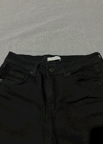 Siyah Yüksek Bel Likralı Skinny Jean Pantolon - Görsel 3