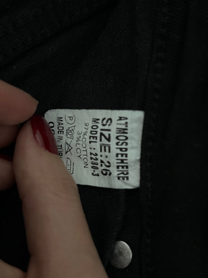 Siyah Yüksek Bel Likralı Skinny Jean Pantolon - Görsel 5