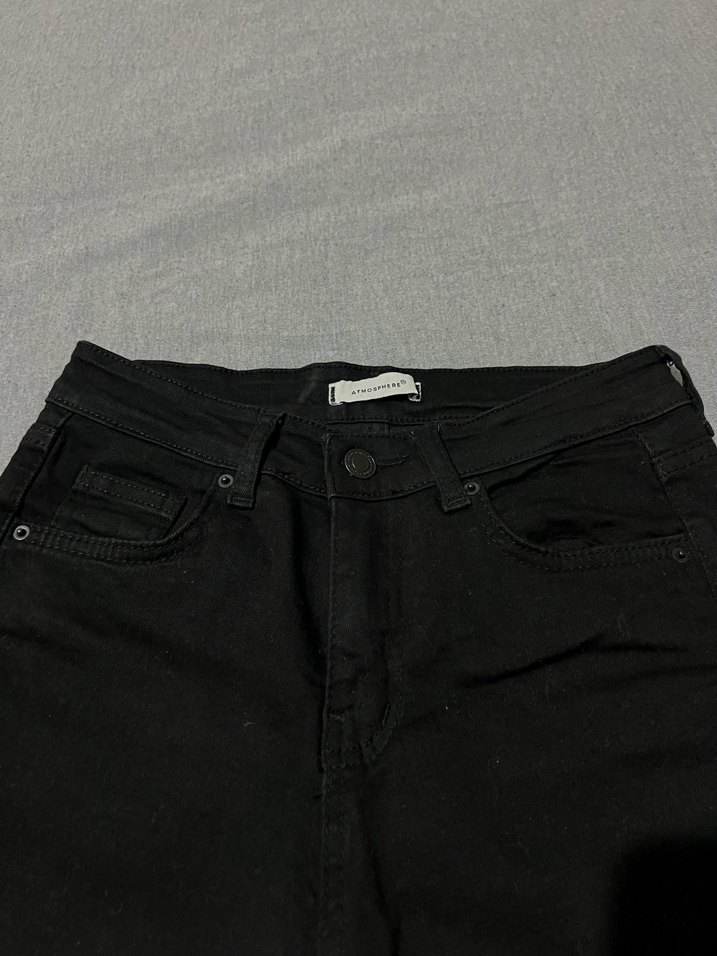 Siyah Yüksek Bel Likralı Skinny Jean Pantolon - Görsel 3