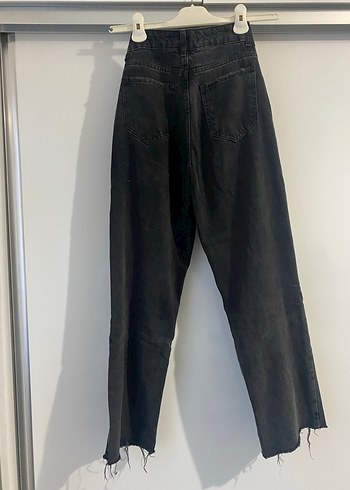 Siyah Payet İşlemeli Midi Kot Pantolon - Görsel 2