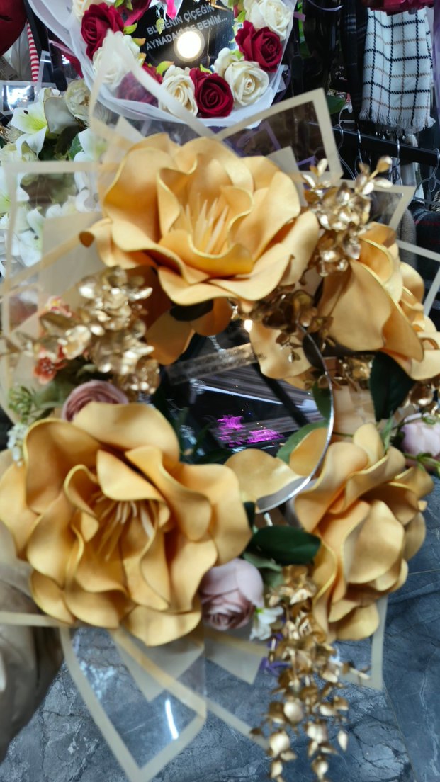 Sarı Fırfırlı Bohem Gelin Buketi - Görsel 3