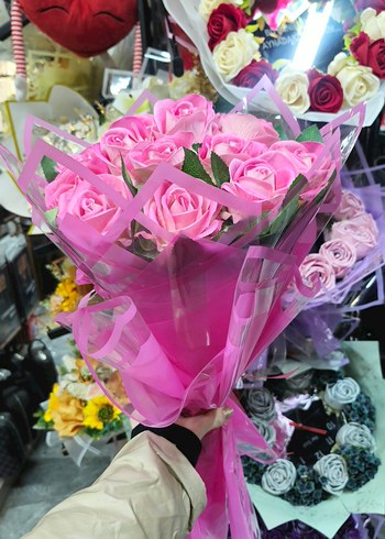 Canlı Pembe Gül Buketi - Görsel 2