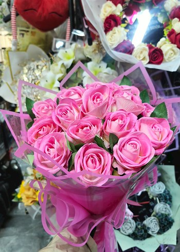 Canlı Pembe Gül Buketi - Görsel 3