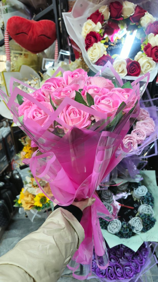 Canlı Pembe Gül Buketi - Görsel 2