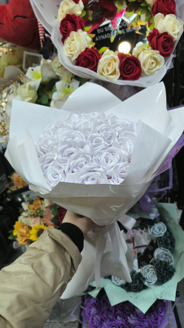 Beyaz Fırfırlı Gelin Buketi - Görsel 2