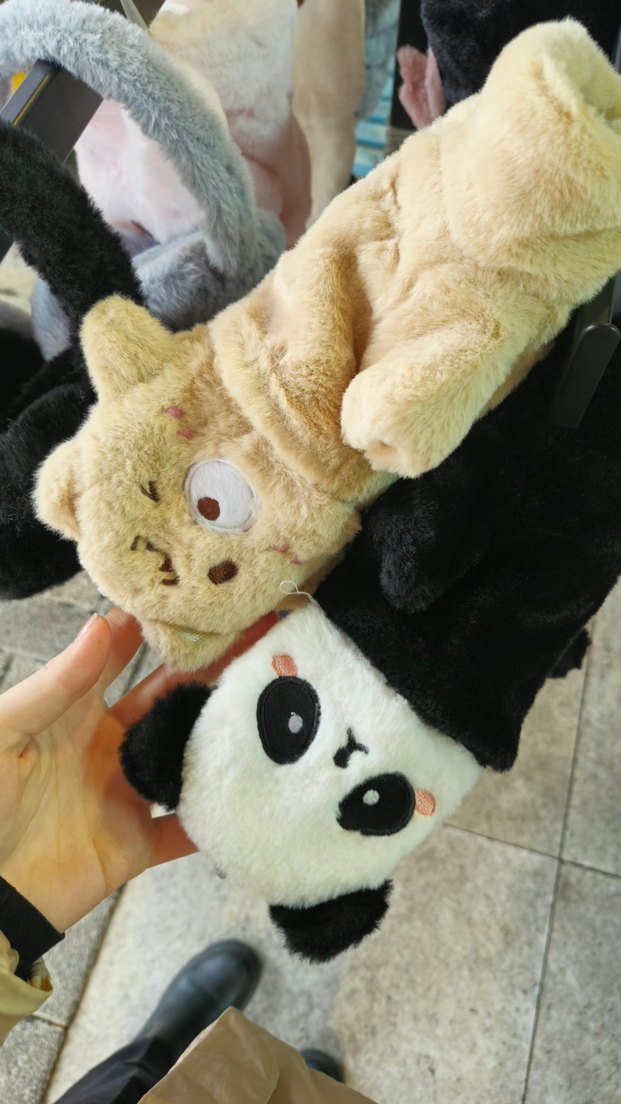 Gri Peluş Oyuncak Ayıcık eldivenler - Görsel 2