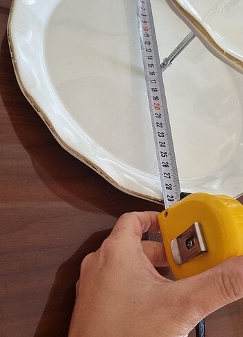  Beden beyaz Renk 2 katlı sunum tabağı 