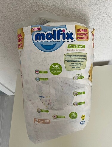 2 Beden: 3-6 kg Beden Molfix bebek bezi