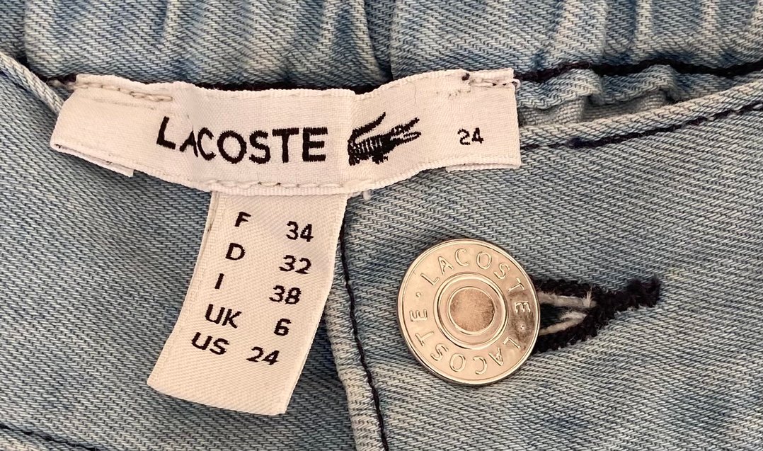 Düğmeli Gri Mavi Midi Kot Şort - Görsel 3