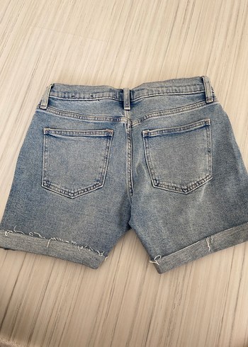 Açık Mavi Kadın Mini Denim Şort - Görsel 2