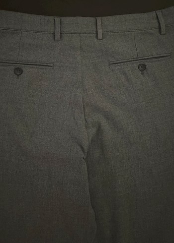 Gri Regular Fit Kemerli Erkek Pantolon - Görsel 5