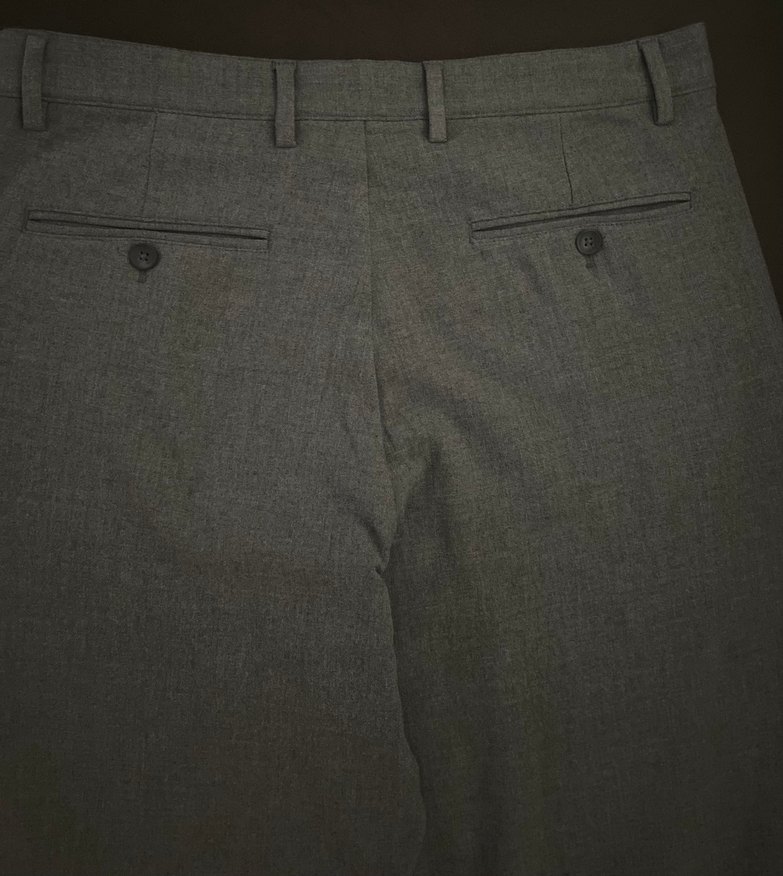 Gri Regular Fit Kemerli Erkek Pantolon - Görsel 5