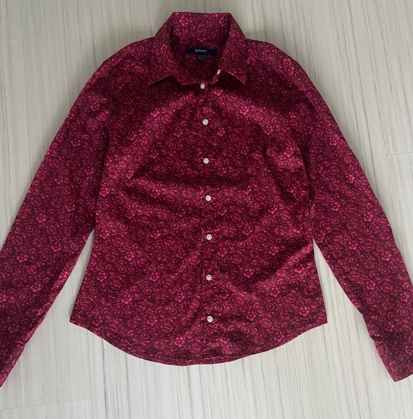 Bordo Çiçekli GANT Kadın Gömlek - Görsel 2